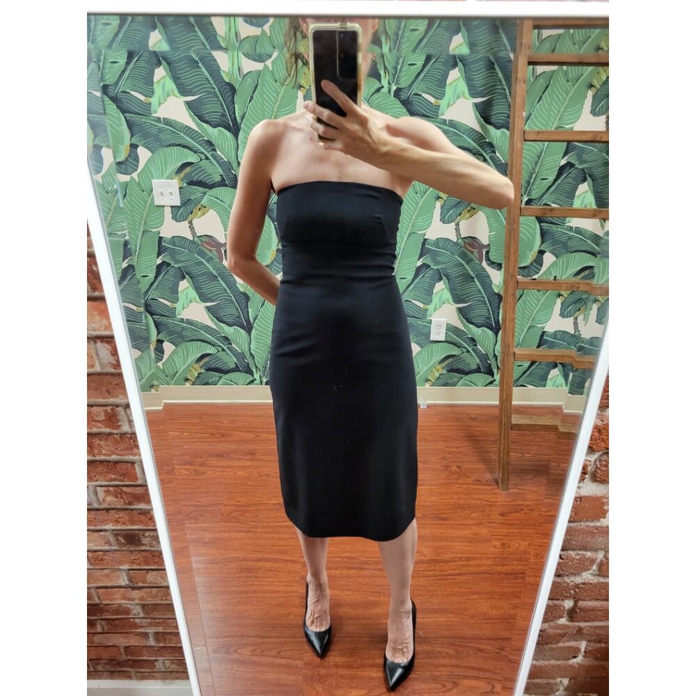THEORY Strapless Little Black Dress